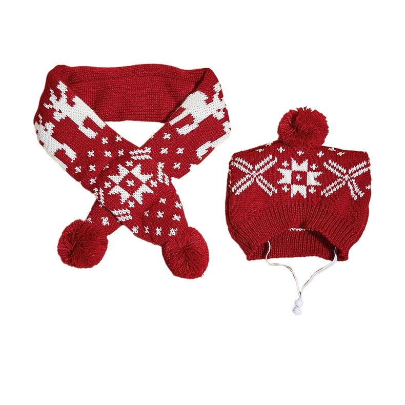 Christmas Knitted Dog Scarf