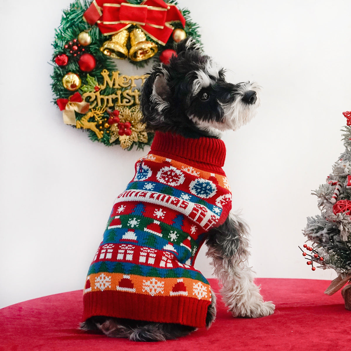 Christmas Turtleneck Sweater for Dogs