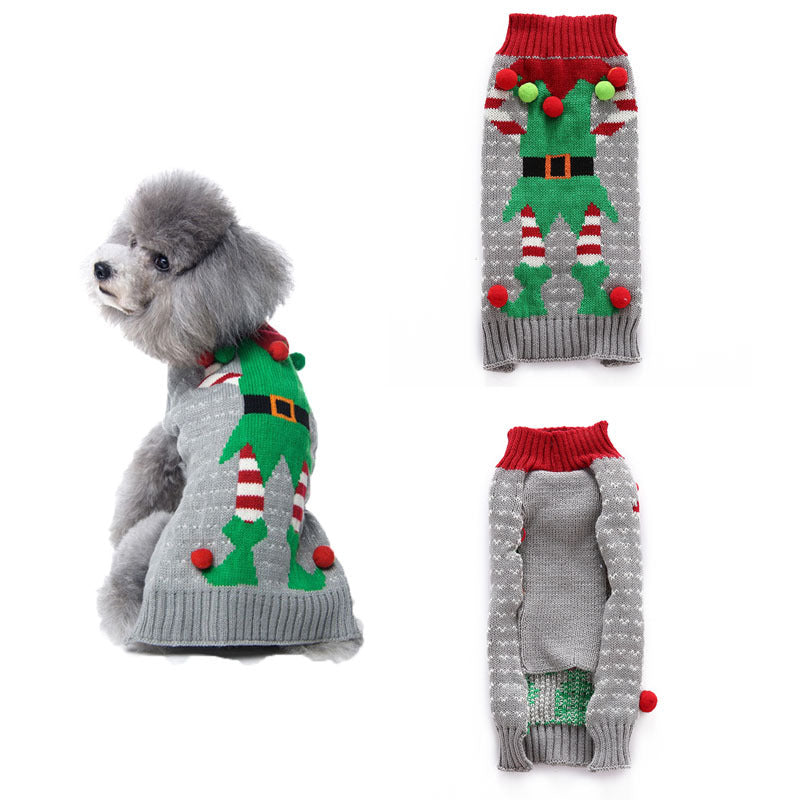 Christmas Pompom Dog Clothes