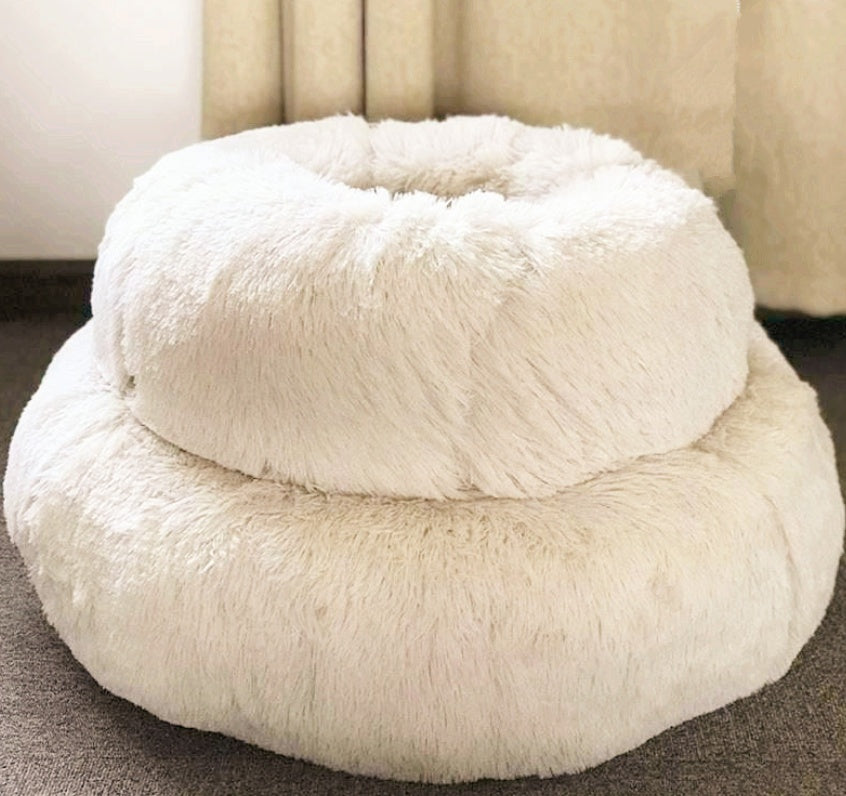 Round Plush Dog Bed