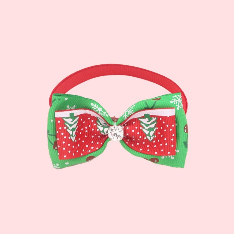 Christmas Dog Collar with Bow Tie