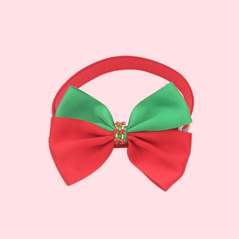 Christmas Dog Collar with Bow Tie