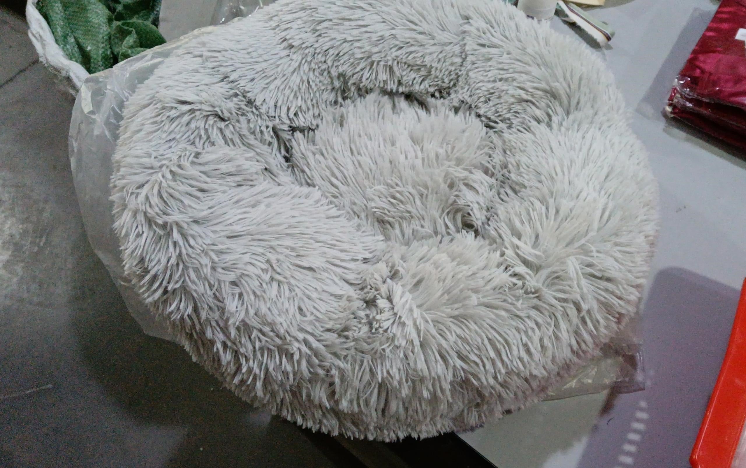 Round Plush Dog Bed