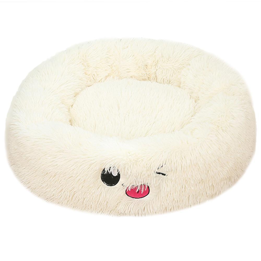 Round Plush Dog Bed