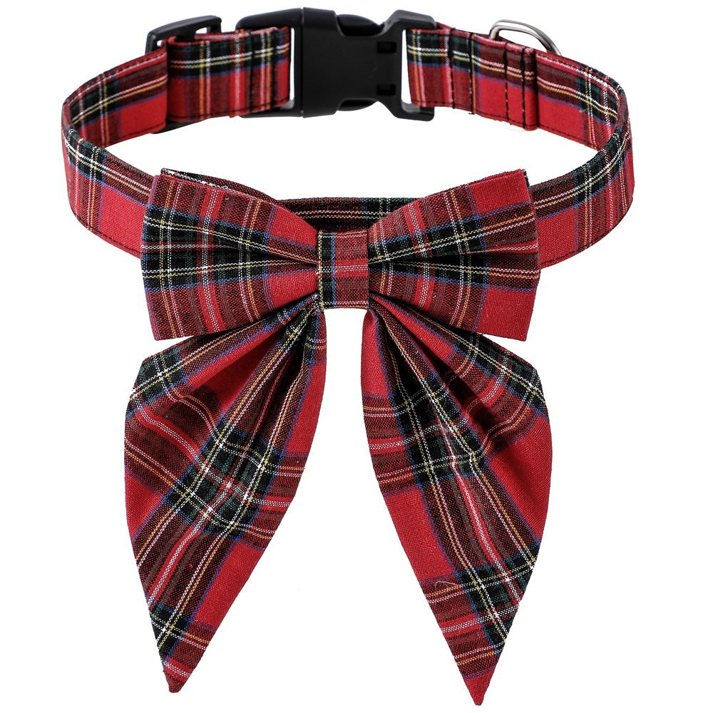 Christmas Dog Collar with Bow Tie