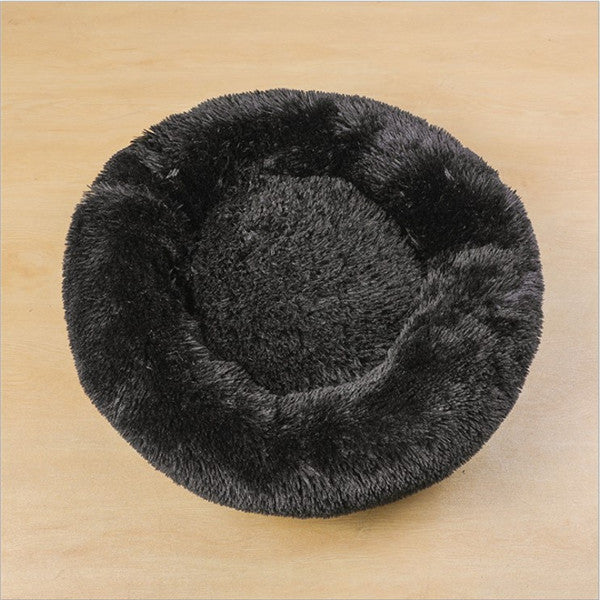 Round Plush Dog Bed