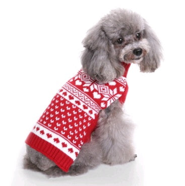 Christmas Knit Turtleneck Dog Sweater