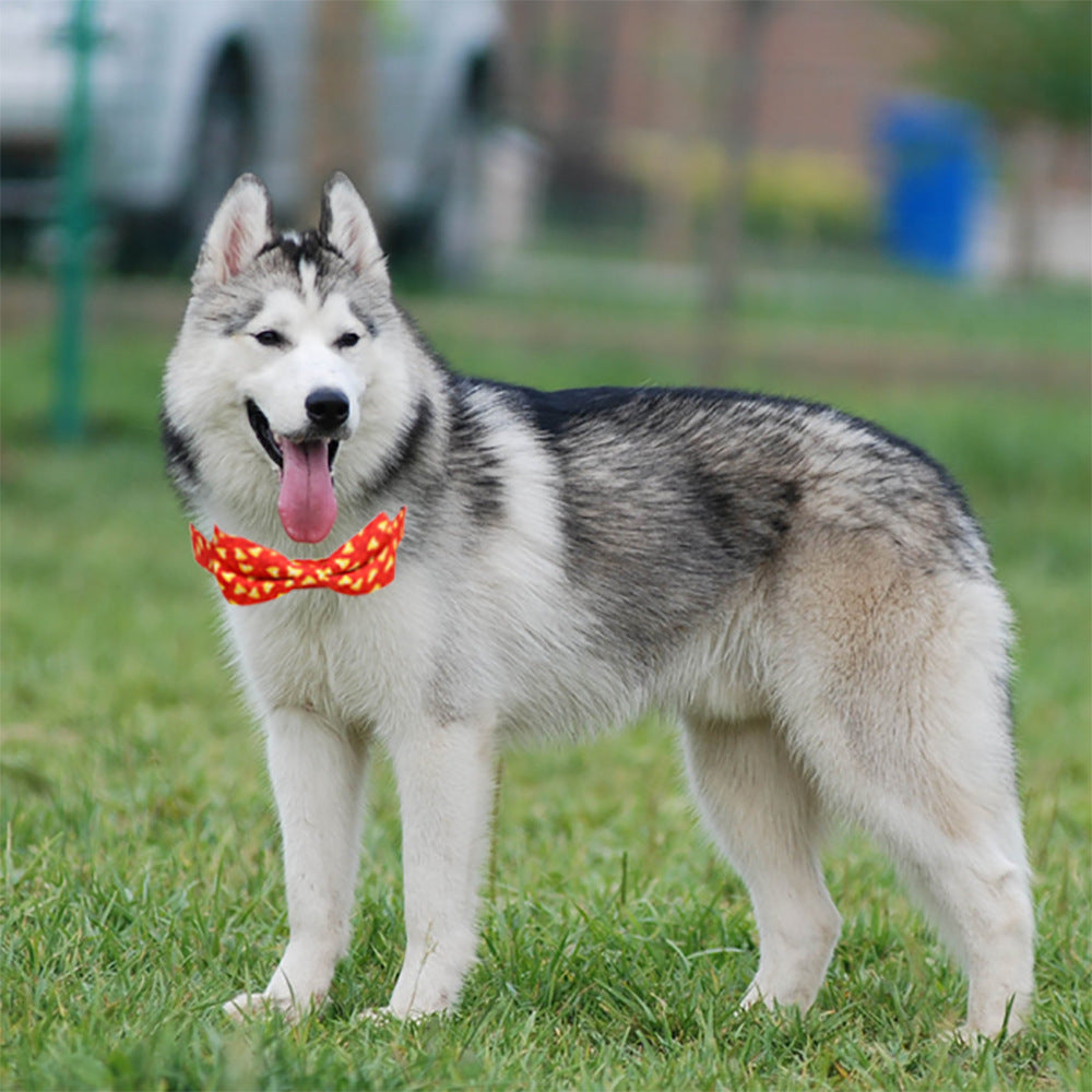 Christmas Dog Collar with Large Festive Bow