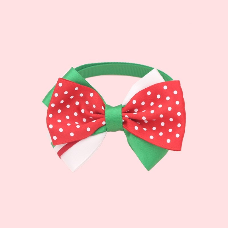 Christmas Dog Collar with Bow Tie