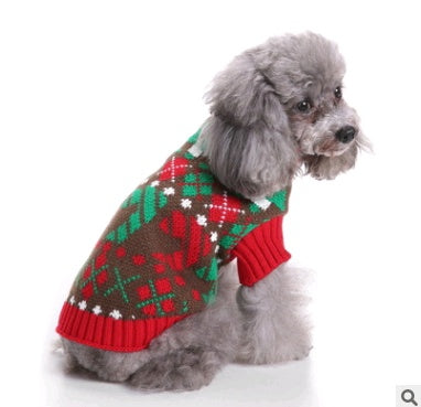 Christmas Knit Turtleneck Dog Sweater