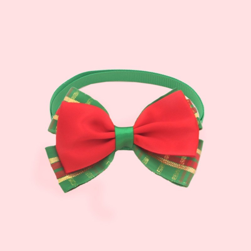 Christmas Dog Collar with Bow Tie