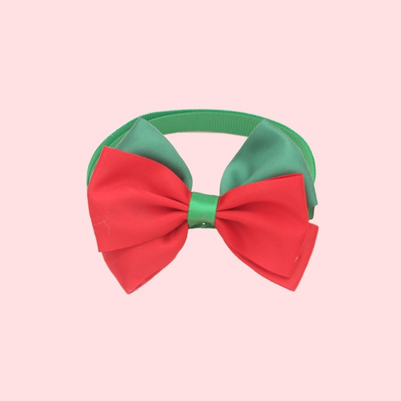 Christmas Dog Collar with Bow Tie