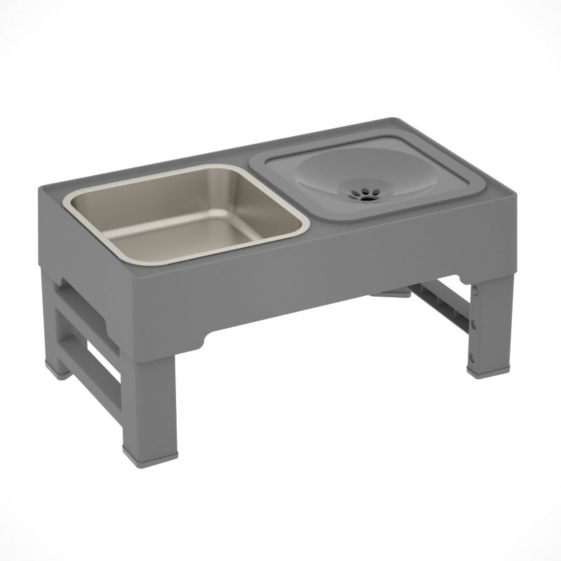 Elevated Dog Double Bowls with Adjustable Stand