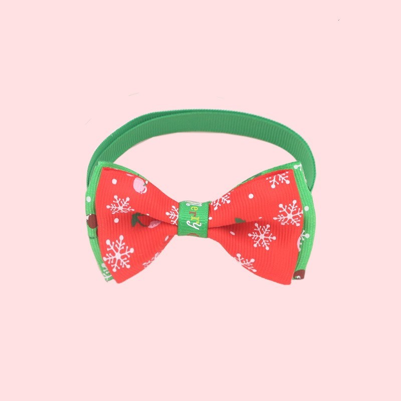 Christmas Dog Collar with Bow Tie