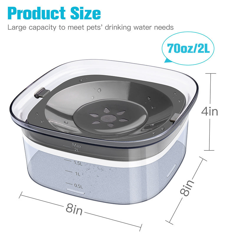 70oz Spill-Proof Dog Water Bowl