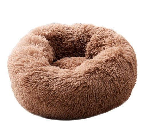 Round Plush Dog Bed