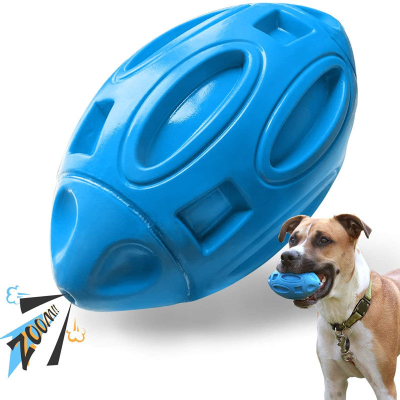 Rubber Sounding Dog Rugby Ball