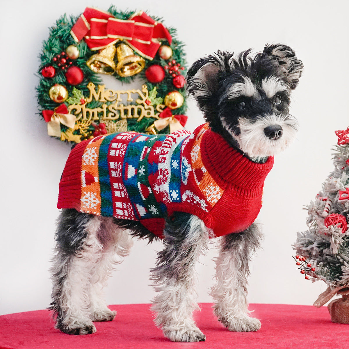 Christmas Turtleneck Sweater for Dogs