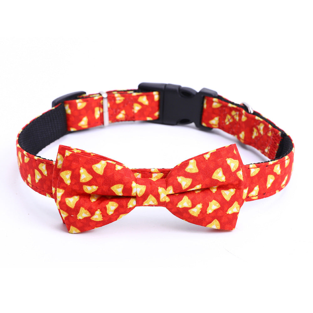 Christmas Dog Collar with Large Festive Bow