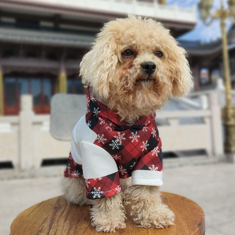 Christmas Elk Print Dog Clothes