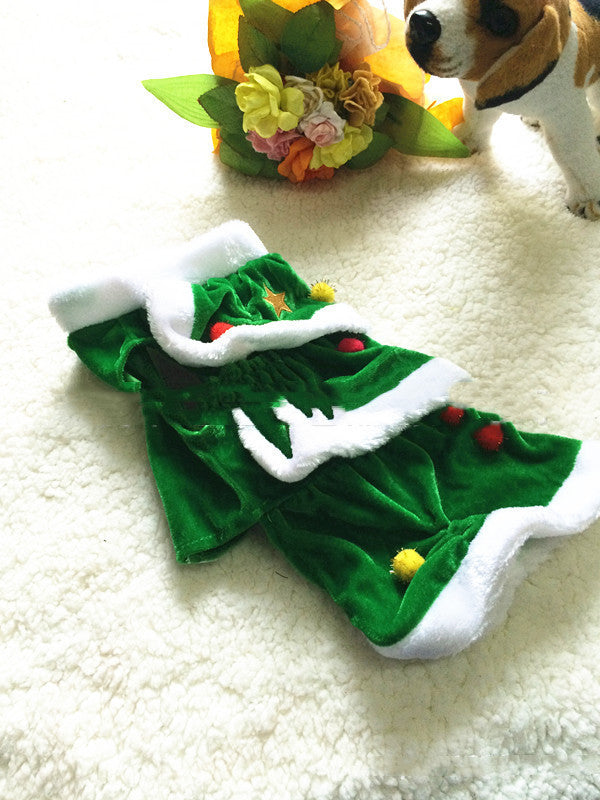 Green Christmas Tree Dog Costume