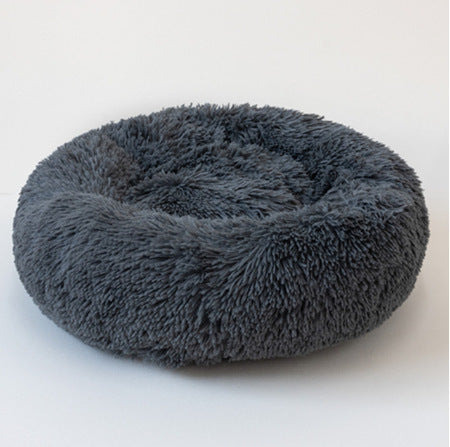 Round Plush Dog Bed