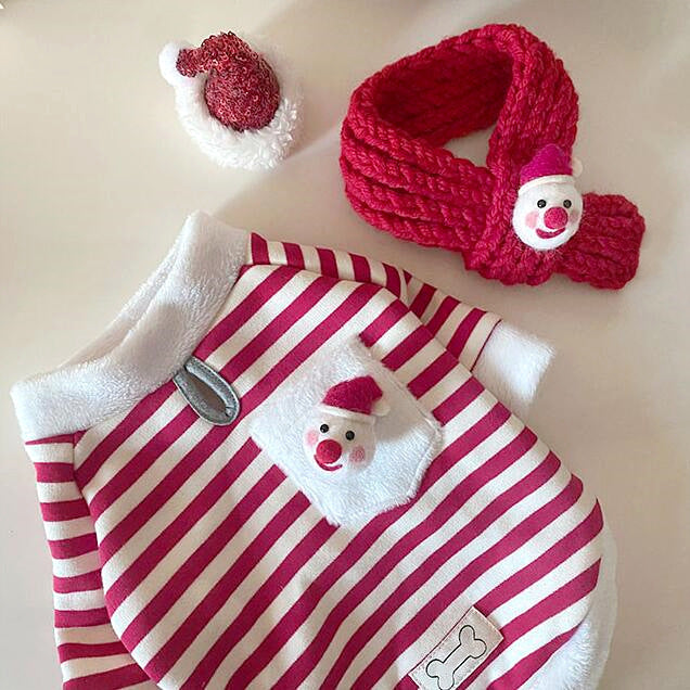 Simple Christmas Dog Clothes Set