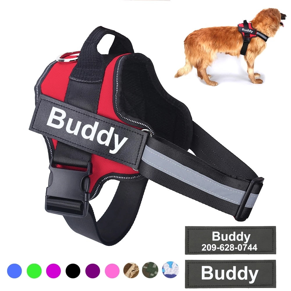 Custom No-Pull Reflective Dog Harness