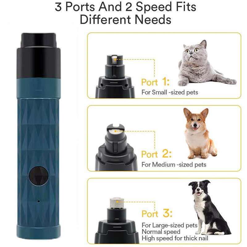 Electric Pet Nail Polisher with Light