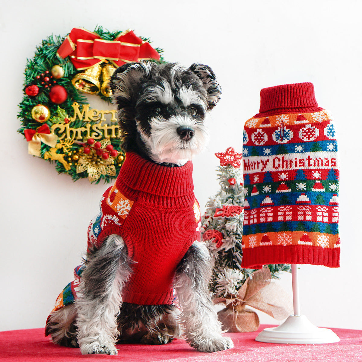 Christmas Turtleneck Sweater for Dogs