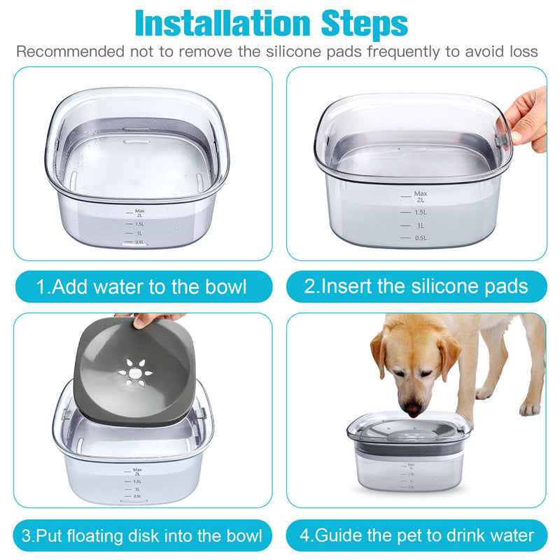 70oz Spill-Proof Dog Water Bowl