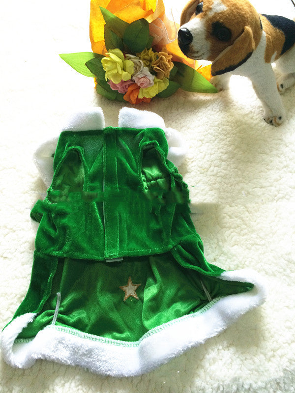 Green Christmas Tree Dog Costume